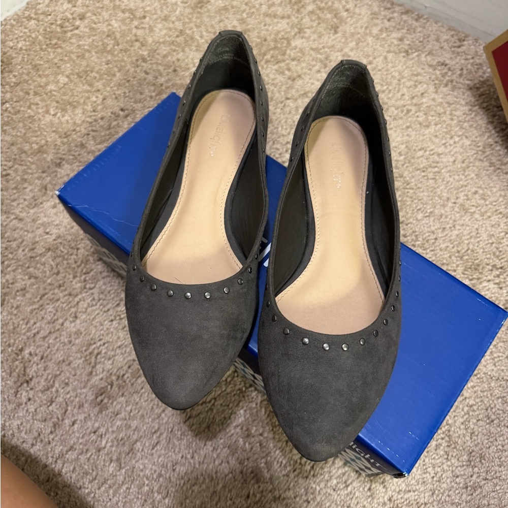 Limelight Gray Studded Flats - Picture 3 of 5